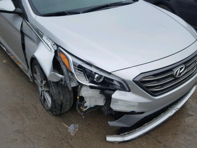 5NPE34AB7FH092370 - 2015 HYUNDAI SONATA SPO SILVER photo 9