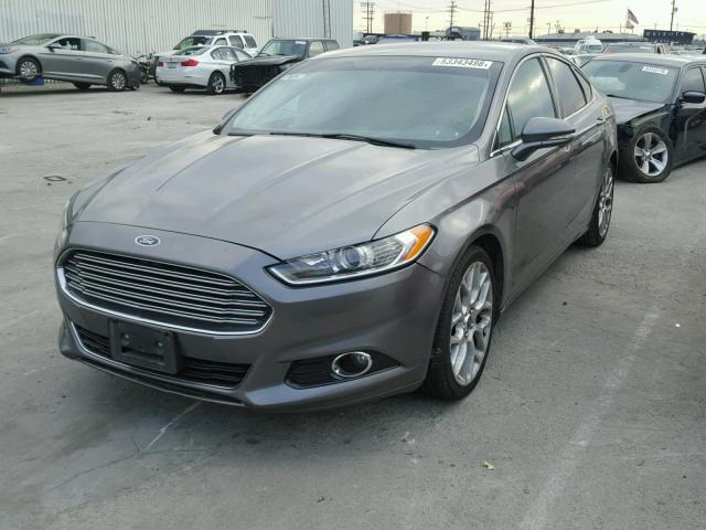 3FA6P0K91ER378732 - 2014 FORD FUSION TIT GRAY photo 2