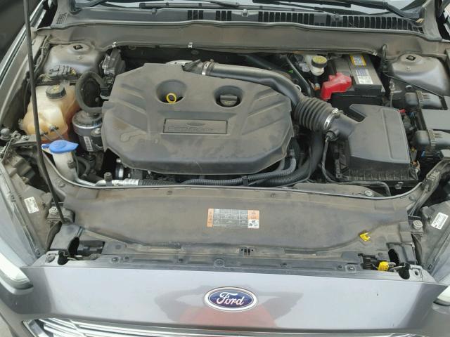 3FA6P0K91ER378732 - 2014 FORD FUSION TIT GRAY photo 7