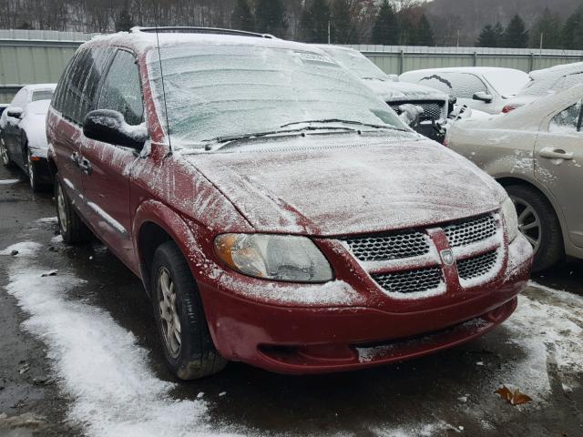 1D4GP25R43B257722 - 2003 DODGE CARAVAN SE MAROON photo 1