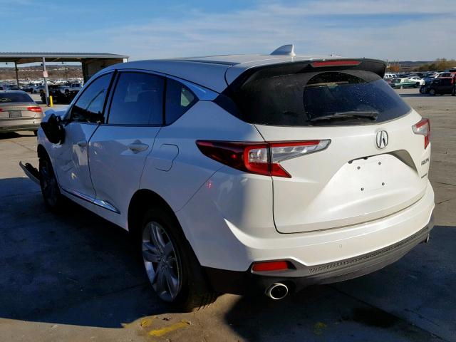 5J8TC2H75KL000919 - 2019 ACURA RDX WHITE photo 3