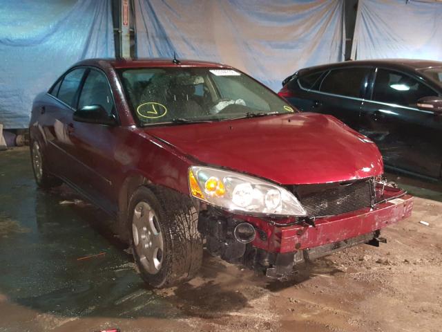 1G2ZF57B784171301 - 2008 PONTIAC G6 VALUE L RED photo 1