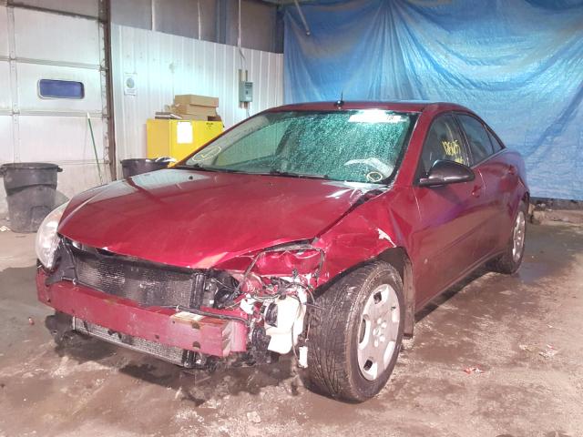 1G2ZF57B784171301 - 2008 PONTIAC G6 VALUE L RED photo 2