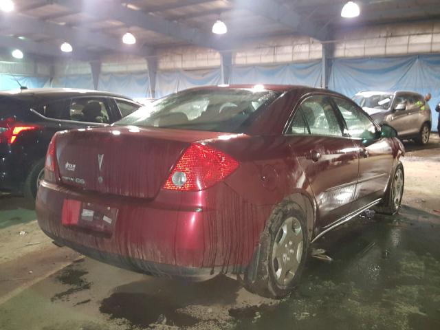 1G2ZF57B784171301 - 2008 PONTIAC G6 VALUE L RED photo 4