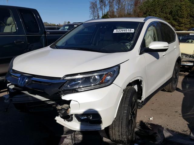 5J6RM4H9XFL022305 - 2015 HONDA CR-V TOURI WHITE photo 2