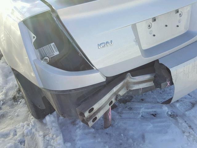 1G8AJ55F27Z169609 - 2007 SATURN ION LEVEL SILVER photo 9
