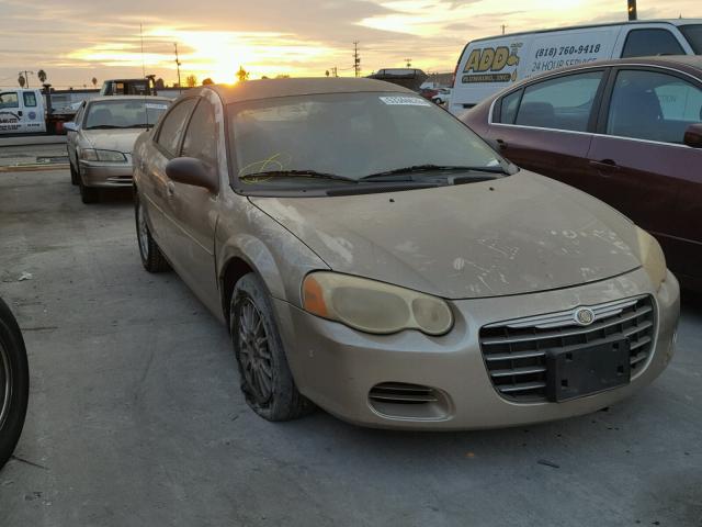 1C3EL46X84N370568 - 2004 CHRYSLER SEBRING LX BEIGE photo 1