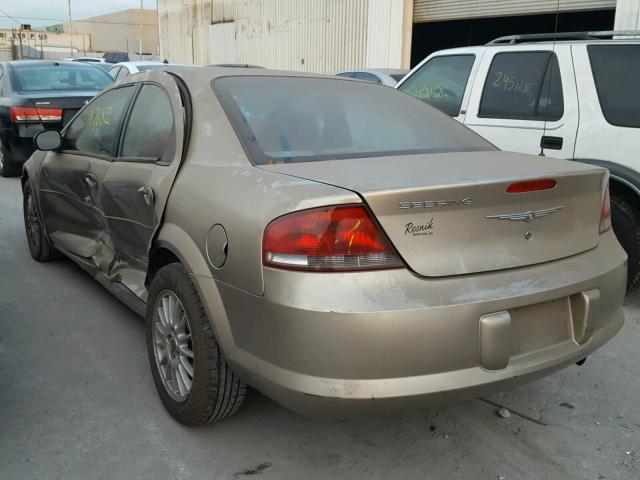 1C3EL46X84N370568 - 2004 CHRYSLER SEBRING LX BEIGE photo 3