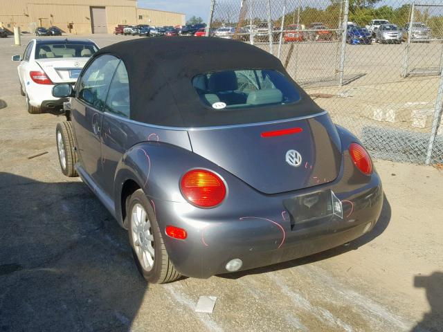 3VWCM31Y55M309763 - 2005 VOLKSWAGEN NEW BEETLE SILVER photo 3