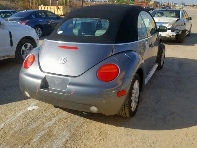 3VWCM31Y55M309763 - 2005 VOLKSWAGEN NEW BEETLE SILVER photo 4