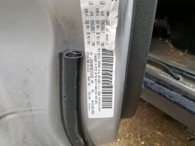 1J8HG48K88C231632 - 2008 JEEP COMMANDER ნაცრისფერი ფოტო 10