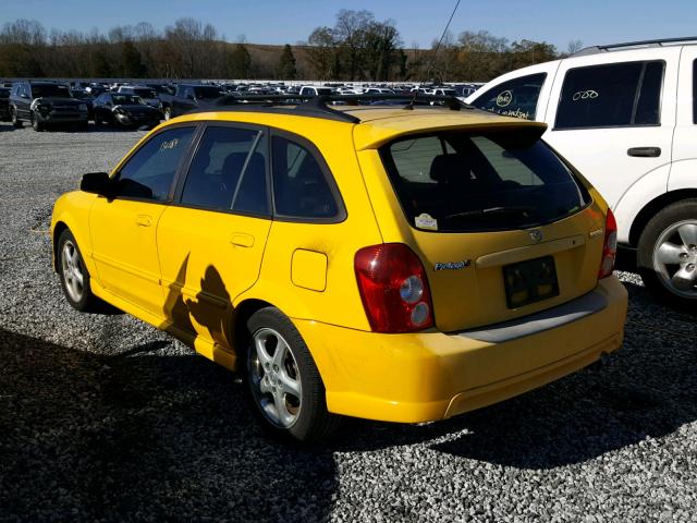 JM1BJ246421584951 - 2002 MAZDA PROTEGE PR YELLOW photo 3