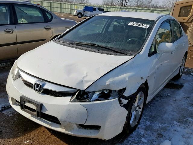 19XFA16669E005443 - 2009 HONDA CIVIC WHITE photo 2