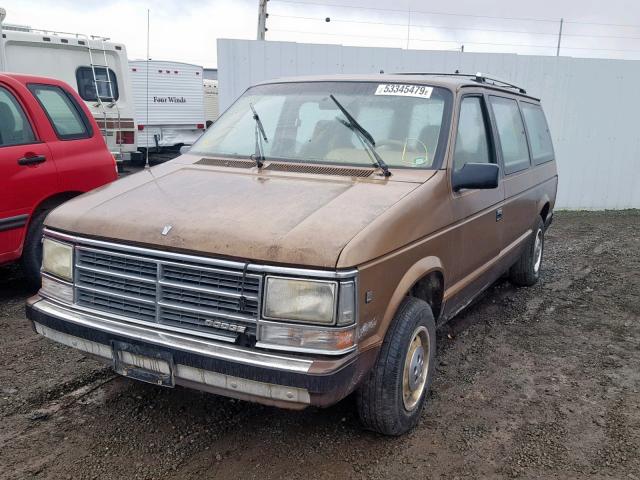 1B4FK4033JX386523 - 1988 DODGE GRAND CARA TAN photo 2