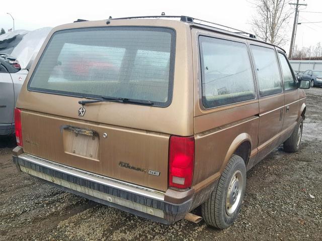 1B4FK4033JX386523 - 1988 DODGE GRAND CARA TAN photo 4