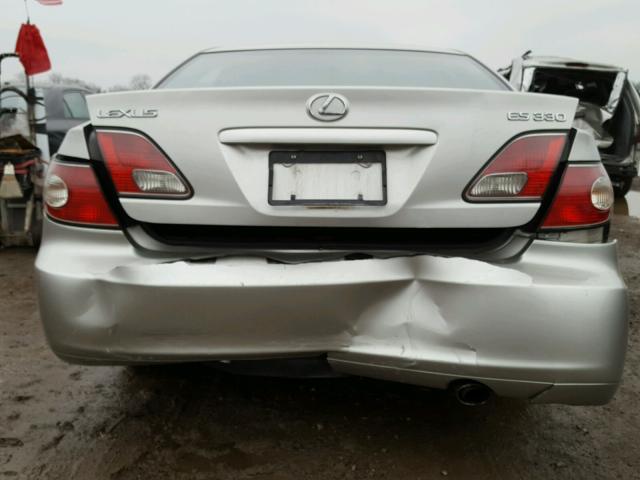 JTHBA30G545006601 - 2004 LEXUS ES 330 SILVER photo 9