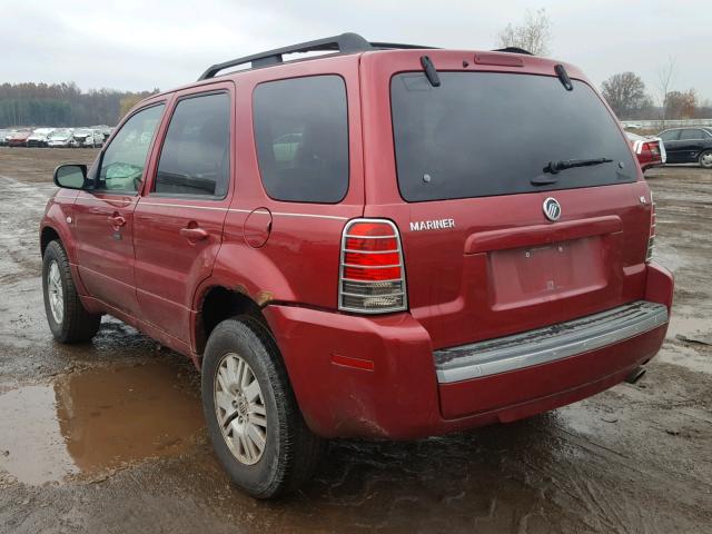 4M2YU81167KJ14347 - 2007 MERCURY MARINER LU RED photo 3