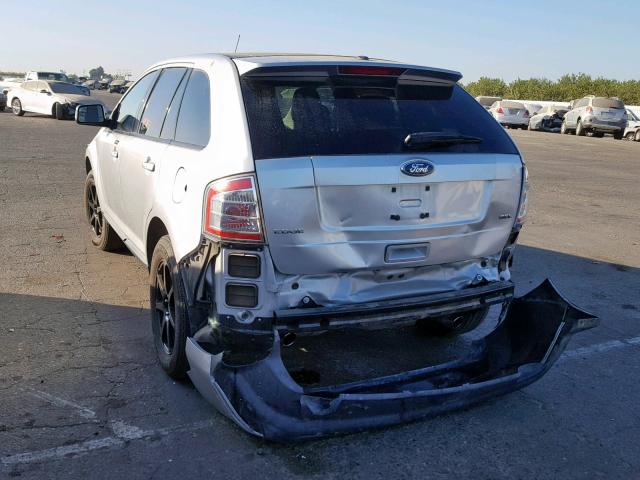 2FMDK3JC8ABB34966 - 2010 FORD EDGE SEL SILVER photo 3