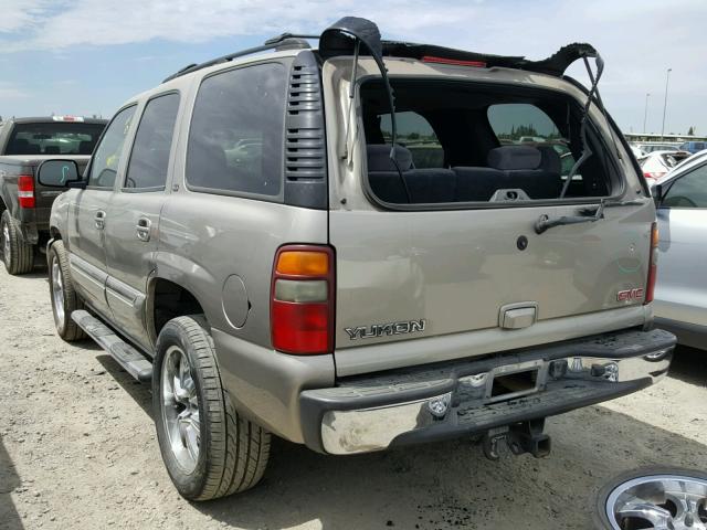 1GKEC13Z02R260088 - 2002 GMC YUKON TAN photo 3