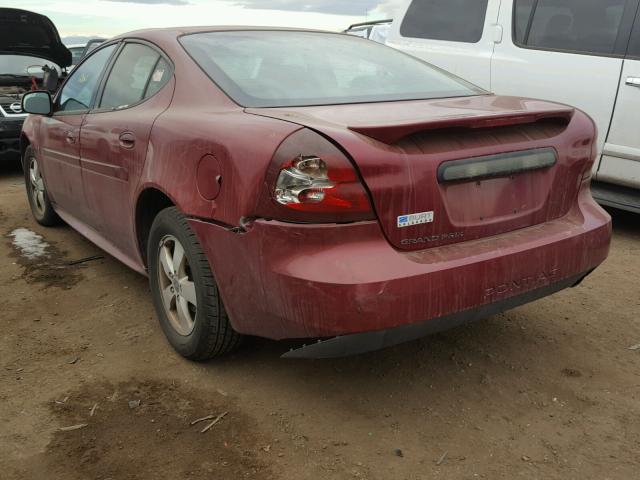 2G2WP552661170166 - 2006 PONTIAC GRAND PRIX RED photo 3