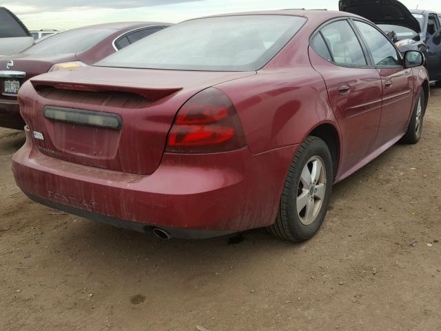 2G2WP552661170166 - 2006 PONTIAC GRAND PRIX RED photo 4