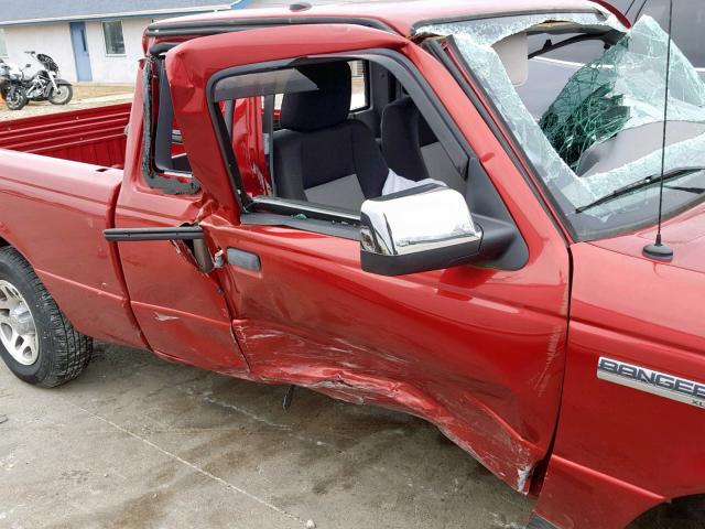 1FTKR4EE7APA12763 - 2010 FORD RANGER SUP BURGUNDY photo 9