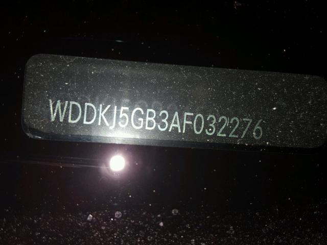 WDDKJ5GB3AF032276 - 2010 MERCEDES-BENZ E 350 BLACK photo 10