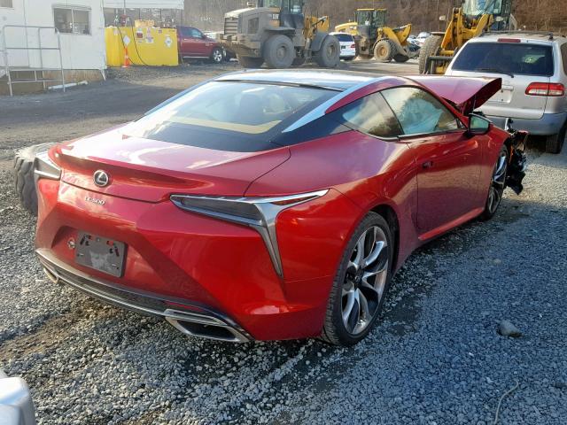 JTHHP5AY6JA000918 - 2018 LEXUS LC 500 RED photo 4