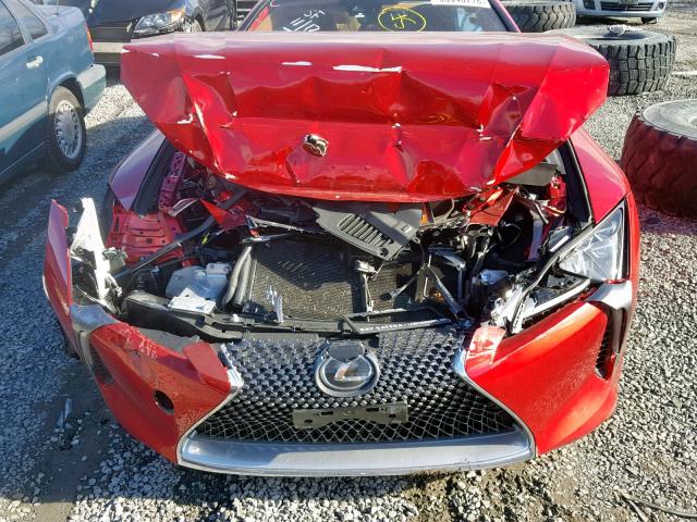 JTHHP5AY6JA000918 - 2018 LEXUS LC 500 RED photo 7