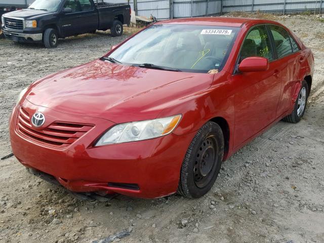 4T1BE46K17U097735 - 2007 TOYOTA CAMRY CE RED photo 2