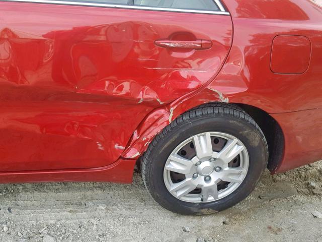 4T1BE46K17U097735 - 2007 TOYOTA CAMRY CE RED photo 9