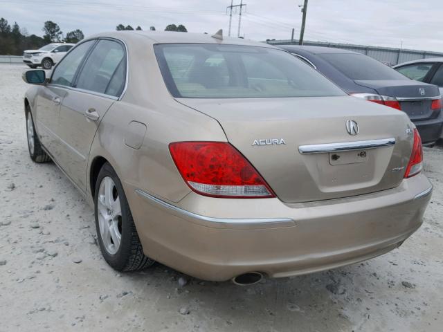 JH4KB16585C007357 - 2005 ACURA RL GOLD photo 3