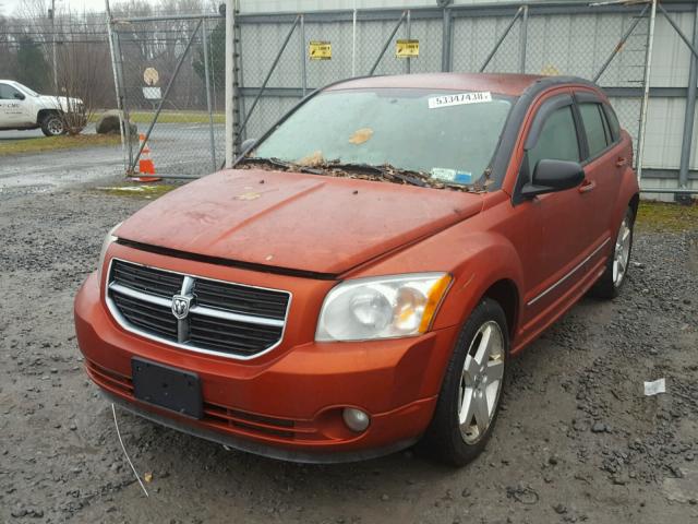 1B3HE78K27D351435 - 2007 DODGE CALIBER R/ ORANGE photo 2