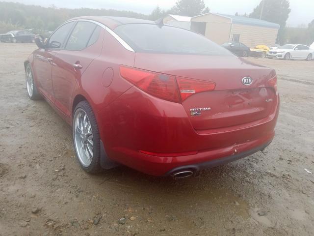 KNAGN4A72B5085171 - 2011 KIA OPTIMA EX RED photo 3