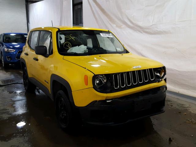 ZACCJBAH2HPF70940 - 2017 JEEP RENEGADE S Դեղին լուսանկար 1