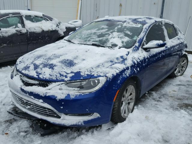 1C3CCCAB1FN542357 - 2015 CHRYSLER 200 LIMITE BLUE photo 2