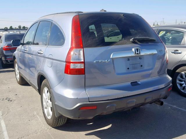 JHLRE48707C121382 - 2007 HONDA CR-V EXL BLUE photo 3