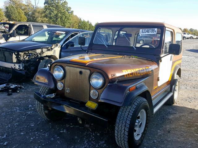 1JCCM87A5FT020250 - 1985 JEEP JEEP CJ7 BROWN photo 2