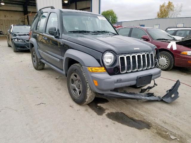 1J4GL48K55W691821 - 2005 JEEP LIBERTY SP BLACK photo 1