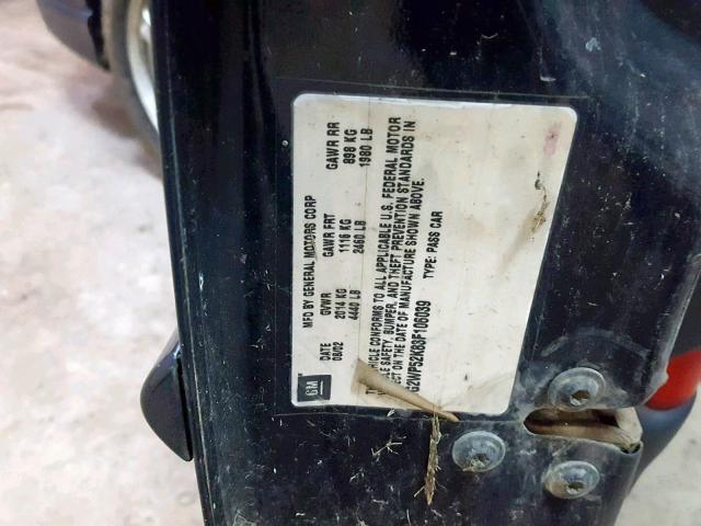 1G2WP52K83F106039 - 2003 PONTIAC GRAND PRIX Көк фото 10