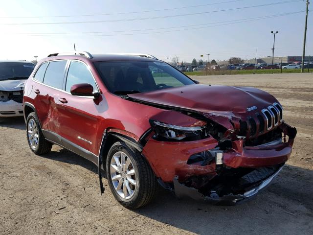 1C4PJMDBXGW240100 - 2016 JEEP CHEROKEE L RED photo 1