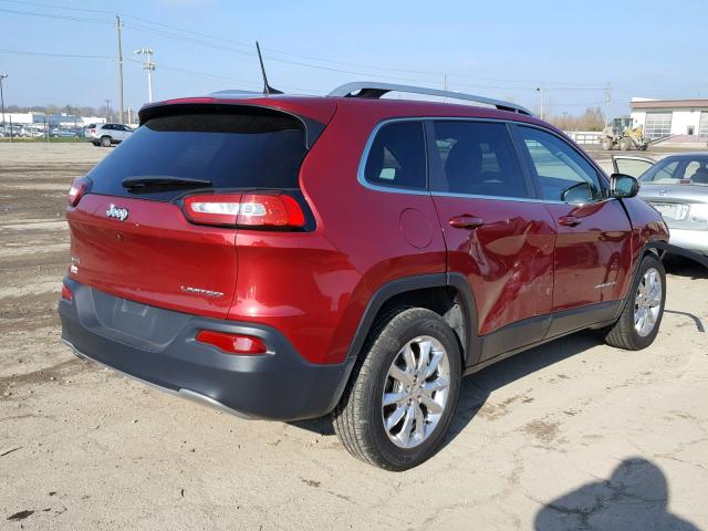 1C4PJMDBXGW240100 - 2016 JEEP CHEROKEE L RED photo 4