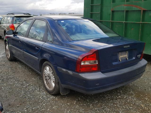 YV1TS94D611159992 - 2001 VOLVO S80 BLUE photo 3