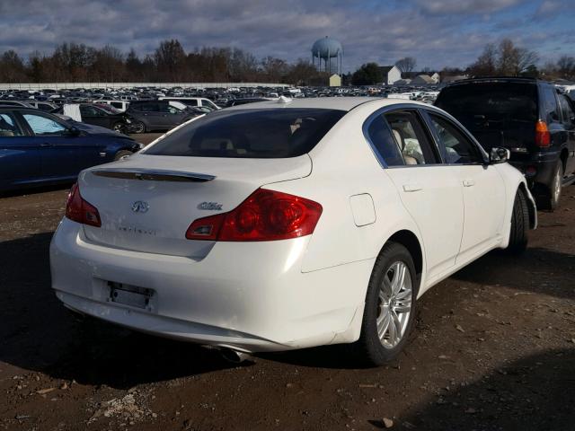 JN1DV6AR0CM861374 - 2012 INFINITI G25 WHITE photo 4