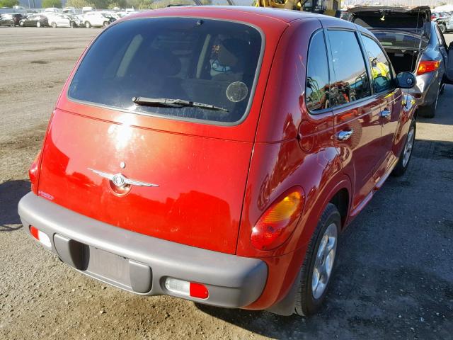 3C8FY4BB81T699681 - 2001 CHRYSLER PT CRUISER RED photo 4