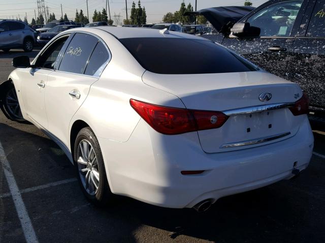 JN1BV7APXEM673332 - 2014 INFINITI Q50 BASE WHITE photo 3