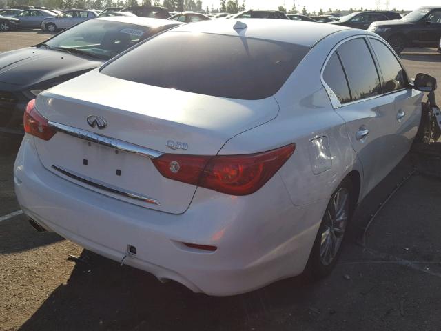 JN1BV7APXEM673332 - 2014 INFINITI Q50 BASE WHITE photo 4