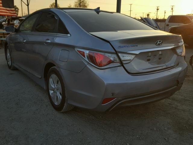 KMHEC4A43FA130827 - 2015 HYUNDAI SONATA HYB GRAY photo 3