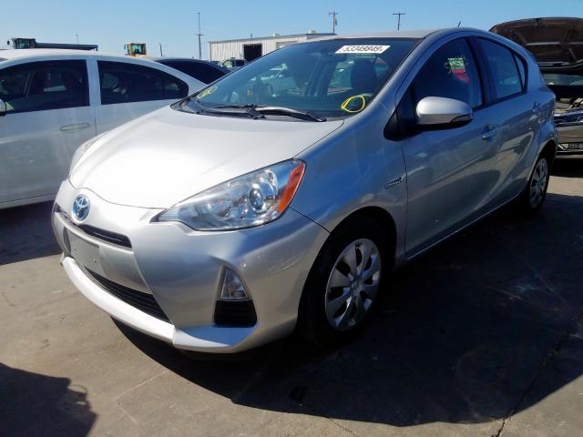 JTDKDTB35D1055811 - 2013 TOYOTA PRIUS C SILVER photo 2