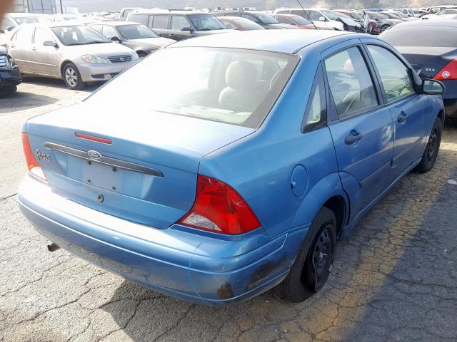 1FAFP33P21W319954 - 2001 FORD FOCUS LX BLUE photo 4